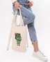 Zoozie Bags Bolso de Mano Tote de Algodón 100% Crema 35x40x8 cm